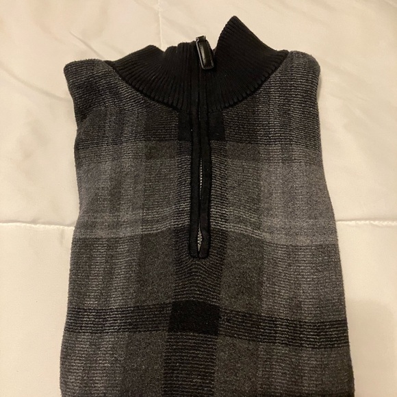 Oscar de la Renta Black and Gray Zip-Up Sweater - Picture 6 of 6